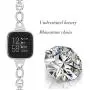Mtozon Metal Bands Compatible with Fitbit Versa 2/Versa Lite/Versa for Women, Bling Bracelet with Rhinestone Slim Dressy Wristbands, Silver Rose Gold Black Mtozon Metal Bands Compatible with Fitbit Versa 2/Versa Lite/Versa for Women, Bling Bracelet with Rhinestone Slim Dressy Wristbands, Silver Rose Gold Black