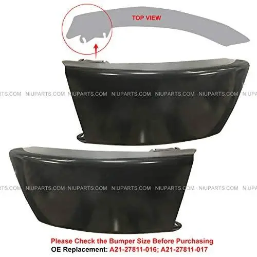 Metal Bumper End Dark Gray - Driver and Passenger Side (Fit: 2002-2020 Freightliner M2 106 112 Bussiness Class)