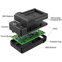 LP-E10 Battery Charger, LP Charger Compatible with Canon EOS Rebel T7, T6, T5, T3, T100, 4000D, 3000D, 2000D, 1500D, 1300D, 1200D, 1100D & More (Not for T3i T5i T6i T6s T7i)