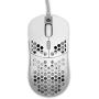 Gwolves HTM Hati Ultra Lightweight Honeycomb Design Wired Gaming Mouse 3360 Sensor - PTFE Skates - 6 Buttons - Only 61G (White)