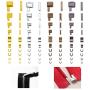 Kare & Kind Zipper Repair Kit - 4 Sizes and 4 Colors - 16 Sets of Zipper Boxes and Insertion Pins, 16 Pairs Zipper Top Stop, 16 Pcs Zipper Bottom Stop - Sizes 3/ 5/ 8/ 10 - Repair, Replacement, Sewing