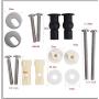 Cosybreeze Universal Toilet Seats Screws and Bolts Metal - Toilet Seat Hinges Bolt Screws - Fixings Expanding Rubber Top Cover Lip Nut Mount Screw Replacement Parts Kit
