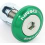 NRG Innovations FW-100GN 10PCs 20MM Wide Fender Washer + Bolt Kit (Rivets for Metal, Green Washer, Silver Bolt)