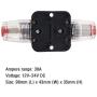 ANJOSHI Fuse Holders 30amp Inline Circuit Breaker 20-300A for Car Audio and Amps Overload Protection Reset Fuse Inverter 12V-24V DC Replace Fuses