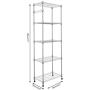 Homdox 5 Tier Steel Wire Shelving Unit on Wheels,Chrome Shelves for Garage Kitchen Living Room,Heavy Duty Shelving Rack, 23.2 x 13.8 x 72 inch (L x W x H)
