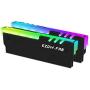 EZDIY-FAB ARGB DDR Memory RAM Cooler,RGB DDR Heatsink(Compatible with ASUS Aura Sync,GIGABYTE RGB Fusion, MSI Mystic Light) Black-2 Pack