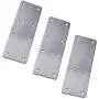 Hyever 3 Pieces Flat Straight Brace Bracket Steel Metal Mending Fixing Plate,Brushed Finish 5.4'' × 1.9'' × 0.08'' Hyever 3 Pieces Flat Straight Brace Bracket Steel Metal Mending Fixing Plate,Brushed Finish 5.4'' × 1.9'' × 0.08''