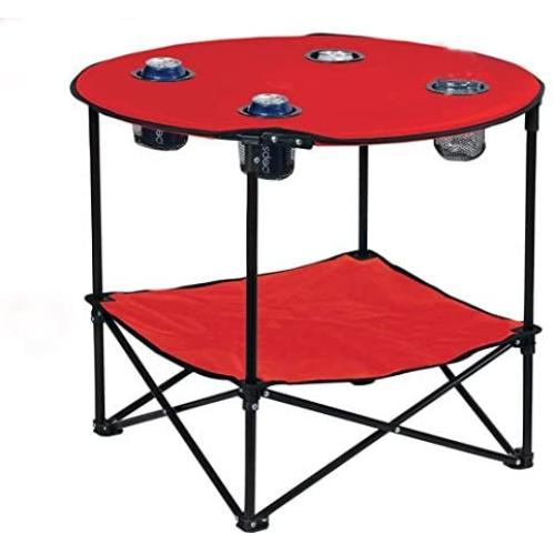 2-Tier Folding Table, Red