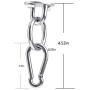 Hammock Hanging Hook Kit, Load Capacity 1400 lb, Stainless Steel Round Mount Pads, Spring Snap Hooks, Lag Screws Set for Hammock Yoga Swing Chair Punching Bag Indoor Outdoor Relaxation