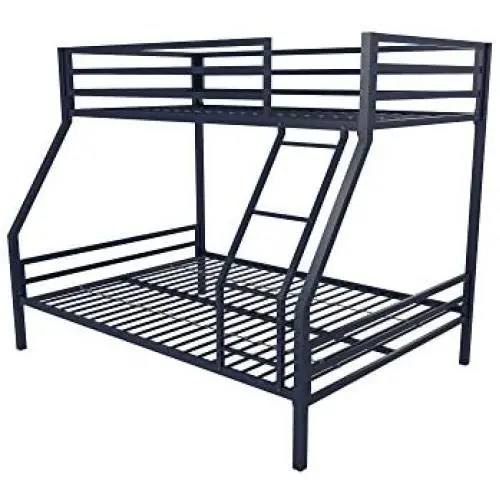 Novogratz Maxwell Twin/Full Metal Bunk Bed, Sturdy Metal Frame with Ladder and Safety Rails, Navy Blue Novogratz Maxwell Twin/Full Metal Bunk Bed, Sturdy Metal Frame with Ladder and Safety Rails, Navy Blue
