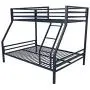 Novogratz Maxwell Twin/Full Metal Bunk Bed, Sturdy Metal Frame with Ladder and Safety Rails, Navy Blue Novogratz Maxwell Twin/Full Metal Bunk Bed, Sturdy Metal Frame with Ladder and Safety Rails, Navy Blue