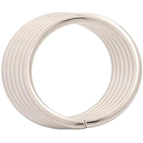 BIKICOCO 1-1/2 Metal O-Ring Buckle Connector Round Loops Non Welded for Bags Webbing Purse and Belt Straps, Silver, Pack of 6