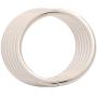 BIKICOCO 1-1/2 Metal O-Ring Buckle Connector Round Loops Non Welded for Bags Webbing Purse and Belt Straps, Silver, Pack of 6