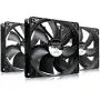 AAB Cooling Black Silent Fan 12 - Silent and Efficient 120mm Fan with 4 Anti-Vibration Pads, Cooling Fan, Computer Fan, 12V, Air Cooler, Airflow Fan - Value Pack 3 Pieces