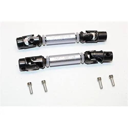 Thunder Tiger Kaiser XS Upgrade Parts Steel+Aluminum Front & Rear Main Drive Shaft (68mm-78mm) - 2Pcs Set Gray Silver Thunder Tiger Kaiser XS Upgrade Parts Steel+Aluminum Front & Rear Main Drive Shaft (68mm-78mm) - 2Pcs Set Gray Silver