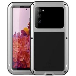 Galaxy S20 FE 5G Metal Case, Samsung S20 FE Bumper, Heavy Duty Military Shockproof Rugged Defender Silicone Armor Cover Protective Outdoor Men Shell for Samsung Galaxy S20 FE 5G 2020 - Silver