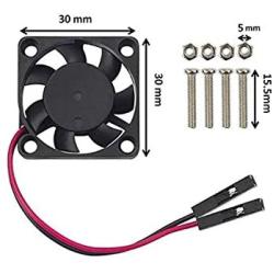 Easycargo Raspberry Pi 4 Heatsink Fan Kit, Cooler Raspberry Pi 4B, 3 B (1 Pack, Copper)