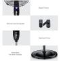 COSTWAY Pedestal Fan, 16-Inch Adjustable Height Fan, 3-Speed Digital Control, Timer, LCD Display, Double Blades, Remote Control, Oscillating Stand Fan for Home, Office, Bedroom