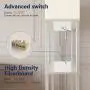 Addlon LED Modern Shelf Floor Lamp with White Lamp Shade and LED Bulb - Display Shelves Floor Lamps for Living Room Bedroom and Office - White