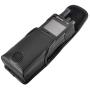 Turtleback Case Made for Unication G4 G5 Voice Pager Fire Radio Pager fire Radio Black Leather Pouch Holster Case with Heavy Duty Rotating Belt Clip, Magnetic Closure Flap