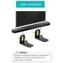 Wall Mount Bracket for JBL Bar 5.1 / Bar 3.1 / Bar 2.1 / Bar Studio Soundbar, 2 Pieces Black Sound Bar Brackets Holder + Screws + Metal Holder Screws