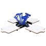VEVOR Screen Printing Machine 4 Color 4 Station Silk Screen Printing Machine 17.7x21.7Inch Screen Printing Press for T-Shirt DIY Printing Removable Pallet (4 Color 4 Station)