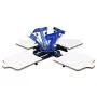 VEVOR Screen Printing Machine 4 Color 4 Station Silk Screen Printing Machine 17.7x21.7Inch Screen Printing Press for T-Shirt DIY Printing Removable Pallet (4 Color 4 Station)