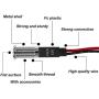 Amotor LED Indicator Light, Instrument Cluster Waterproof and Explosion-proof 5/16'' 8mm 12V Metal Signal Light with Cable 5PCS(Yellow)