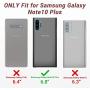 YOUMAKER Case for Galaxy Note 10 Plus, Built-in Screen Protector Work with Fingerprint ID Heavy Duty Full Body Shockproof Cover for Samsung Galaxy Note 10 Plus 6.8 Inch - Rose Gold/Pink