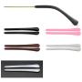 HengKe 5 Pairs Colorful Anti-Slip Silicone Eyeglass End Tips Glasses Ear Hooks Sport Eyeglass Strap Holder Temple Tips Spectacle Retainers, Anti-Slip Elastic Comfort Glasses Retainers, Black Clear