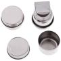 3 Piece Single Dipper Palette Cups Stainless Steel Palettes Container Cup with Clip and Lid fit for Drawing