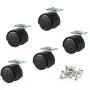 Copapa 1'' Dia Plastic Wheel Metal Top Plate Swivel Ball Bearing Casters 5 Pcs w Mounting Screws Copapa 1'' Dia Plastic Wheel Metal Top Plate Swivel Ball Bearing Casters 5 Pcs w Mounting Screws
