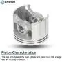 ECCPP 52mm Cylinder Head Piston Kit fit for Stihl MS460 046 Replace 1128 020 1221 Piston Pin Rings Circlip Chainsaw Parts New ECCPP 52mm Cylinder Head Piston Kit fit for Stihl MS460 046 Replace 1128 020 1221 Piston Pin Rings Circlip Chainsaw Parts New