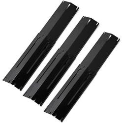 Broilmann Universal Adjustable Grill Heat Plate Replacement for Gas Grill, Porcelain Steel Heat Plate Shield, Flavorizer Bar, Extends from 11.75'' up to 21'' L (Pack of 3)