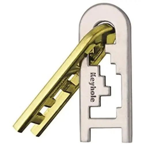 BePuzzled Keyhole Hanayama Cast Metal Brain Teaser Puzzle (Level 4) Puzzles For Kids & Adults Ages 12 & Up
