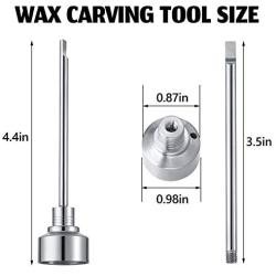 2 Pieces Wax Carving Tools Stainless Steel Cap Wax Tool Metal Wax Tool, Fits All 10 mm, 14 mm and 18 mm Fittings