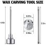 2 Pieces Wax Carving Tools Stainless Steel Cap Wax Tool Metal Wax Tool, Fits All 10 mm, 14 mm and 18 mm Fittings