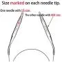 Circular Knitting Needles Set Round Needle Metal Magic Loop 40 Inch Size 15 13 11 10 9 8 7 6 5 4 2 0