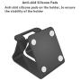 Rumfo Cell Phone Stand Universal Portable Aluminum Desktop Charger Mount Holder, Metal Tablets Dock Cradle for iPhone 11 X 8 7 6 Samsung Galaxy s10 9 All Smartphone (Black)