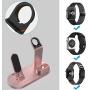 OLEBR Charging Stand 3 in 1 Compatible with AirPods, iWatch Series 6/SE/5/4/3/2/1,Phone 12/12 Pro/ 12 Pro Max/11/11 Pro/11 Pro Max/Xs/X Max/XR/X/8/8Plus/7/7 Plus /6S /6S Plus-Rose Gold