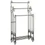 Kings Brand Furniture Metal Free Towel Rack Stand with Shelf, Pewter Kings Brand Furniture Metal Free Towel Rack Stand with Shelf, Pewter