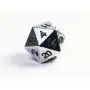 Solid Metal Chrome Silver D20 5 piece Polyhedral Dice Set by Hedral
