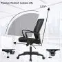 Office Chair Ergonomic Desk Chair Swivel Rolling Computer Chair Executive Lumbar Support Task Mesh Chair Metal Base for Home Office, Black Office Chair Ergonomic Desk Chair Swivel Rolling Computer Chair Executive Lumbar Support Task Mesh Chair Metal Base for Home Office, Black