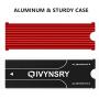 QIVYNSRY M.2 heatsink 2280 SSD Double-Sided Heat Sink with Thermal Silicone pad for PCIE NVME M.2 SSD or NGFF SATA M.2 SSD Black