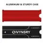 QIVYNSRY M.2 heatsink 2280 SSD Double-Sided Heat Sink with Thermal Silicone pad for PCIE NVME M.2 SSD or NGFF SATA M.2 SSD Black QIVYNSRY M.2 heatsink 2280 SSD Double-Sided Heat Sink with Thermal Silicone pad for PCIE NVME M.2 SSD or NGFF SATA M.2 SSD Black