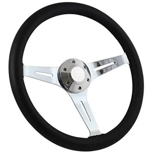 Forever Sharp Butter Scotch Leather 380mm Steering Wheel with Chrome Spokes and Horn Button Forever Sharp Butter Scotch Leather 380mm Steering Wheel with Chrome Spokes and Horn Button