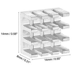 uxcell Electronic Radiators Heatsink for MOS GPU IC Chip Silver 14 x 14 x 8 mm 10pcs