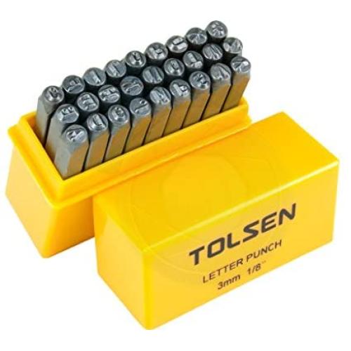 Steel Punch Stamp Die Set Metal Tool Letters (A-Z) 27-Piece Set 3mm