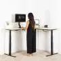 VIVO Black Electric Motor Height Adjustable Corner 3 Leg Standing Desk Frame, Frame Only, Sit Stand Ergonomic L Frame, DESK-V130EB VIVO Black Electric Motor Height Adjustable Corner 3 Leg Standing Desk Frame, Frame Only, Sit Stand Ergonomic L Frame, DESK-V130EB