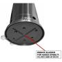 Hiland HLDS01-WCBT 48,000 BTU Propane Patio Heater w/Wheels and Table, Large, Hammered Silver